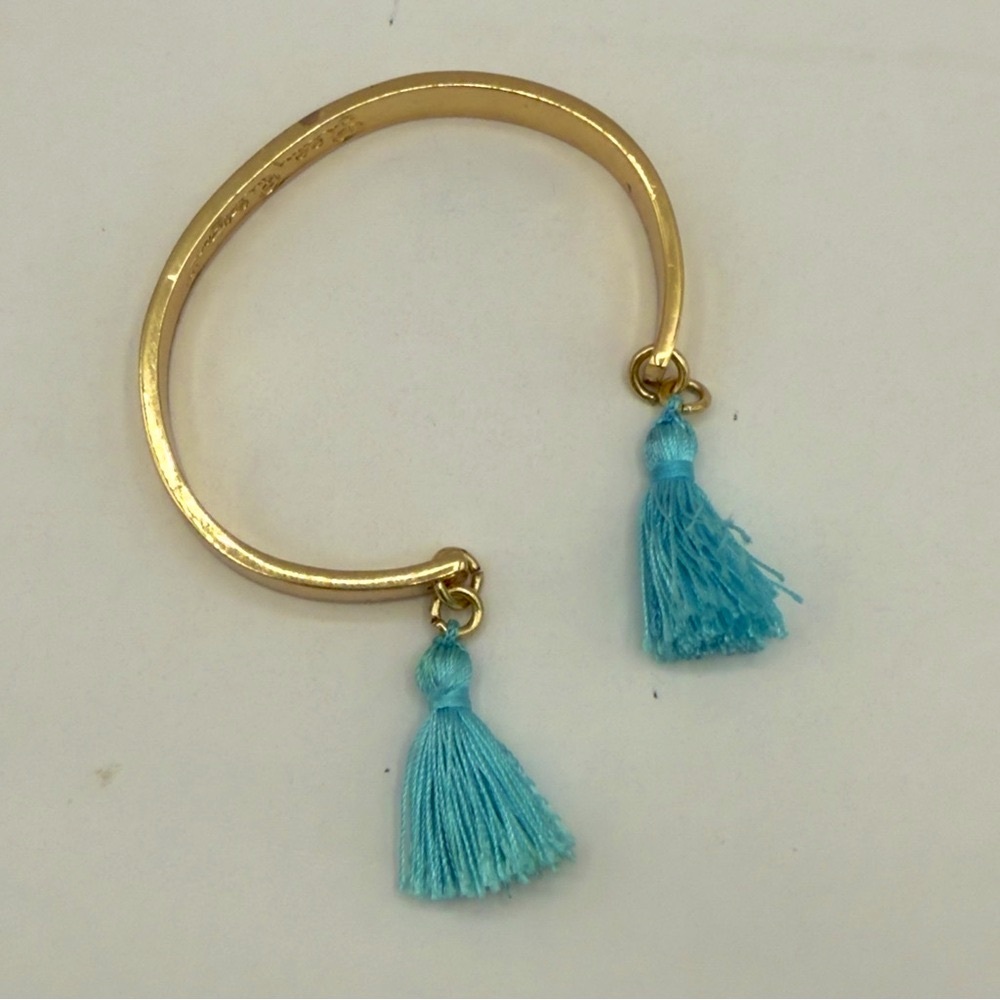 Lilly Pulitzer Gold-tone Bracelet with Blue Tassels